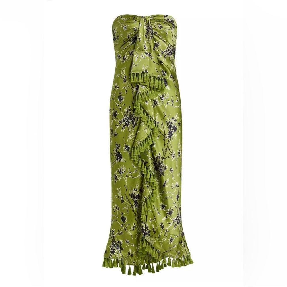 Cinq à Sept Green Strapless Dress